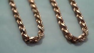 Rose Gold Rope Chains By Kilani Jewellery