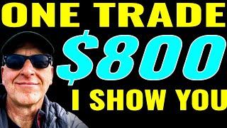 Covered Call Stock Trade $800 I show you for Cash Flow Income