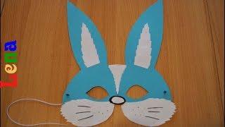 Hasen Maske basteln  Bunny DIY Rabbit Mask DIY   как сделать маску зайца из бумаги
