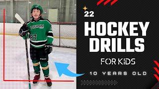 22 Hockey Drills For Kids - Stickhandling, Shooting, Powerskating & Stick Tricks