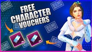  GET FREE 1200 CHARACTER VOUCHERS IN BGMI ! FREE CHARACTER VOUCHERS EVENT