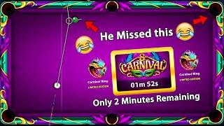 8 Ball Pool Last 2 hours for Carnival Tournament Event - New Ring and Free Cue - GamingWithK