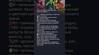 Источники витаминов #медицина #здоровье #полезныесоветы