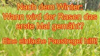 Wann wird der Rasen das erste Mal nach dem Winter gemäht? Eine einfache Faustregel hilft!