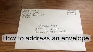 How to address\ fill out an envelope