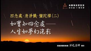 【四念處．清淨懺．彌陀禪（二）】如實知四念處──人生如夢幻泡影__ 淨光法師開示