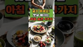 굶지마세요! 뱃살 빠지는 아침 습관 4가지#건강지식#당뇨관리#혈관관리#치매예방#50대#건강식#뱃살#다이어트