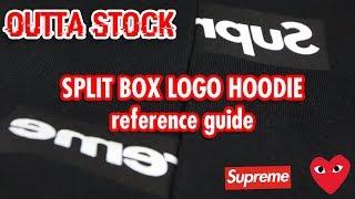 Supreme Comme des Garcons SPLIT BOX LOGO guide