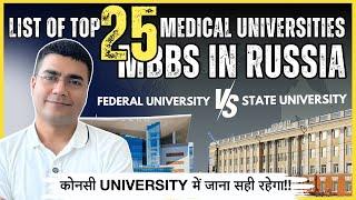 List of Top 25 Medical universities in Russia According to Russian Government | MBBS in Russia #mbbs