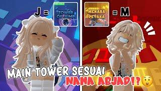 MAIN TOWER SESUAI ABJAD NAMA⁉️ Main di Tower Apa Aja Yaaa..??  | Roblox Indonesia  |