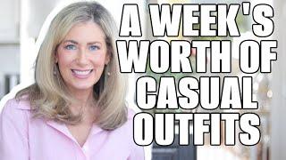 SEVEN Summer Outfit Ideas for Everyday Casual Looks | A Week's Worth of Outfits Fashion Over 50