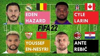 FIFA World Cup 2022 Group F(Left Wingers) Hazard vs Larin vs En-Nesyri vs Rebić (FIFA22 Comparison)