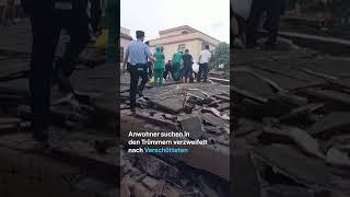 Video: Heftige Gasexplosion in China zerstört zweistöckiges Wohnhaus | DW Nachrichten