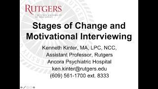 Stages of Change and Motivational Interviewing