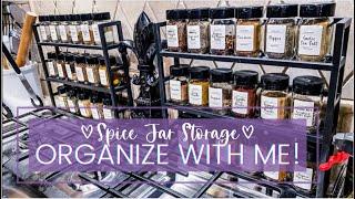 Spice Jar Storage and Spice Rack Organization