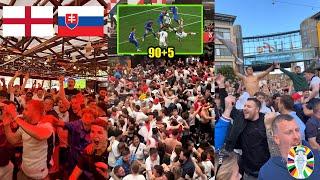 England Fans Crazy Fan Reactions To Jude Bellingham's Last Minute Bicycle Kick Goal Against Slovakia