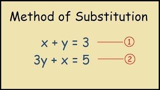 Method of Substitution Steps to Solve Simultaneous Equations