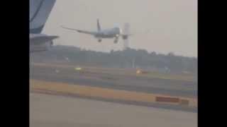 Airplanes landing at Narita (NRT) 成田 airport, Tokyo.