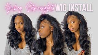 Yaky Straight Wig Install | Most NATURAL Looking Hair!