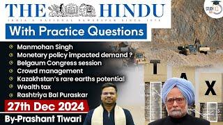 The Hindu Analysis | 27th December 2024 | The Hindu NewsPaper Today With Practice Questions