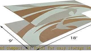 Stylish Camping - 159187 -Outdoor Patio/RV Camping Mat - Swirl (Brown/Beige, 9-Feet x 18-Feet)