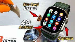 4G Android SmartWatch With SimCard Insert️ X8 Ultra 4G with Camera (Better than S8 Ultra 4G) - ASMR