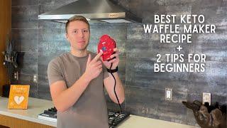 2-ingredient waffle maker pizza | top 2 tips for keto beginners!!