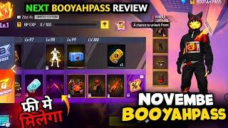 Next Booyahpass in Free fire || November Booyahpass free fire || Ff November Full review