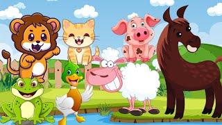 Animal Sounds Song | ABC Nursery Rhymes for Kids | Curio Cubs #animals #toddlers #kidssong #kidssong