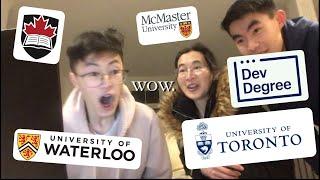 CANADIAN UNIVERSITY DECISION REACTIONS (2022): Waterloo, UofT, Mac & More | Justin L.