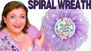 NEW How to make Deco Mesh SPIRAL Petal WREATH | Summer DIY Tutorial