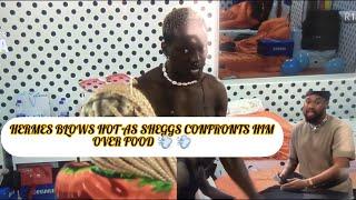 BBNAIJA2022:SHEGGZ AND HERMES FIGHT OVER FOOD.