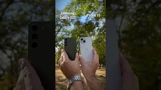 Samsung galaxy s23 vs iPhone 15 camera test #shorts #viralvideo #india #mrbeast