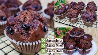 TANPA TELUR, TANPA MIXER, GAK NYANGKA HASILNYA MOIST BANGET‼️Bolu Pisang Coklat, Bolu Cup Mini