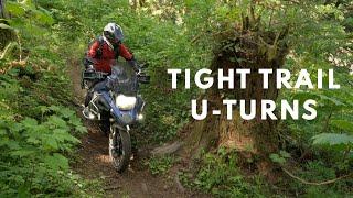 Tight Trail U-Turns with a huge #BMW #R1200GS Adventure