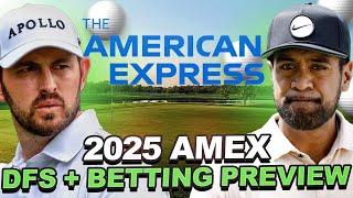 2025 AMEX DFS + Betting Preview : Custom Modeling, Draftkings GPP Core, Value Plays + Outright Bets