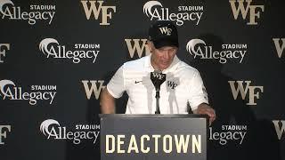 Wake Forest Coach Dave Clawson post NC A&T press conference