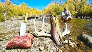 Wild Elk heart and Trout, Fresh Out of the Mountains ( Catch Clean Cook)