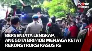 Rekonstruksi Pembunuhan Brigadir J Dijaga Ketat Brimob! | tvOne Minute