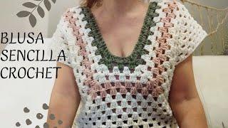 Cómo TEJER una BLUSA SENCILLA de CROCHET 