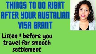 Things to do right after your Australia visa grant