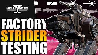 Helldivers 2 - New Factory Strider Support Weapon Testing & Deep Dive Guide