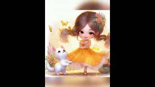 Gadis imut menari bersama kucing #cute #kucingimutimut #dance #marsha #russia