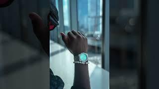 Silver Mansa with a striking blue turquoise dial | Asorock Watches