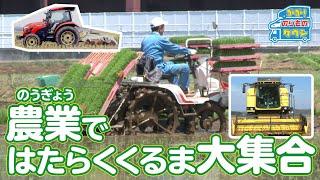 【のりもの図鑑】農業ではたらくくるま大集合！（田植え機・コンバイン・トラクター）