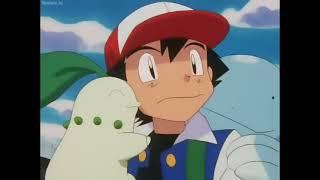 Ash’s Chikorita and Evolved Bayleef moments