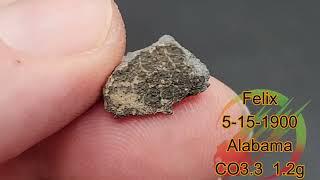 Felix - Witnessed Meteorite Fall from Alabama 1900 - Carbonaceous