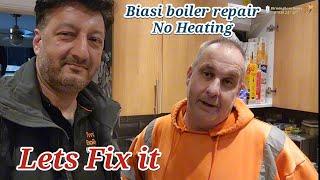 Biasi boiler repair hot was working but couldn't get the heating working Birmingham Solihull gasman