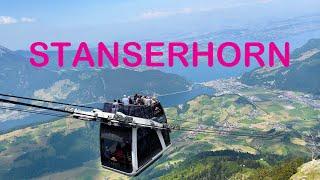 Experience the World's First Open-Air Cable Car: Stanserhorn Cabrio in Switzerland! [2023] 4K 