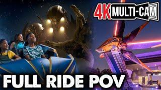 Guardians of the Galaxy: Cosmic Rewind - 4K Ride POV | Multi-cam